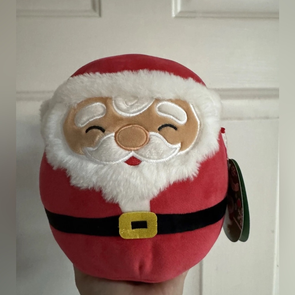 NWT Squishmallow 8" NICK The Santa Claus Squinting Eyes Fuzzy Hat Holiday 2023